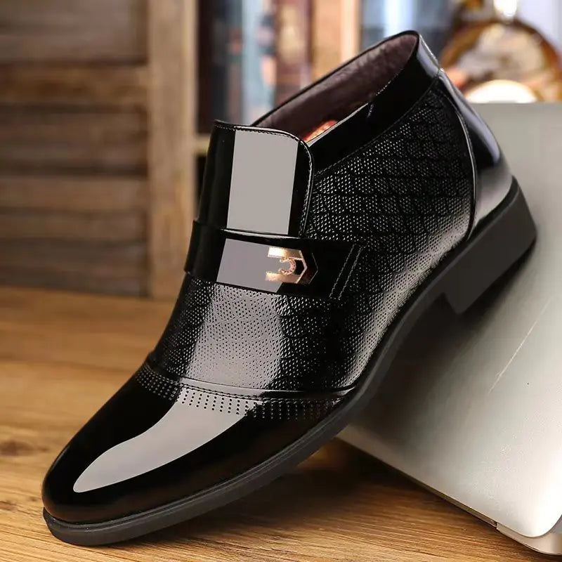 Warm Velvet Thick High-Top Business Casual Cotton Shoes