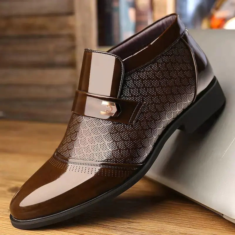 Warm Velvet Thick High-Top Business Casual Cotton Shoes